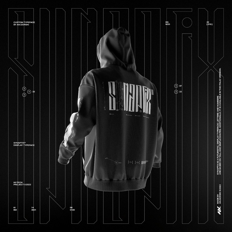 几何创意赛博朋克抽象艺术海报标题排版logo无衬线装饰英文字体 Synaptix 设计素材 第3张-素材湾丨精选海外优质设计素材资源 几何创意赛博朋克抽象艺术海报标题排版logo无衬线装饰英文字体 Synaptix 设计素材 sucaiwan.com