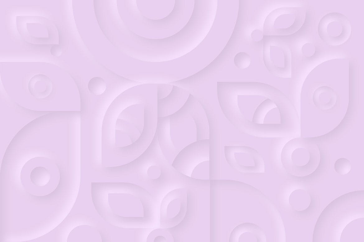 Neumorphism新拟物风格极简几何装饰背景合集 Neumorphism – Geometric Ornament Background Set 图片素材 sucaiwan.com