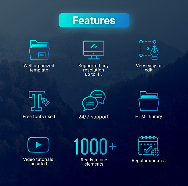 FCPX插件：1000个视频包装文字标题字幕条指示线片头开场无缝转场预设 插件预设 sucaiwan.com