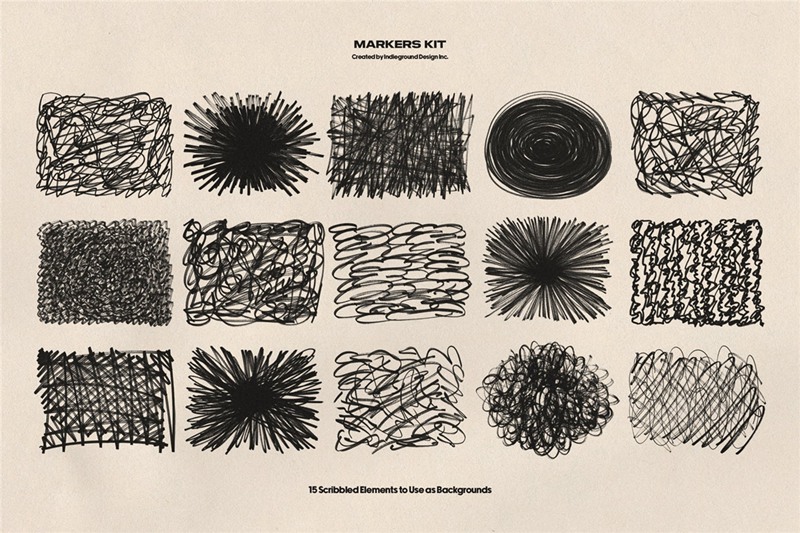 850个趣味灵感马克笔Y2K涂鸦笔触形状图形插画箭头标记PS笔刷纸张肌理设计套装 Markers Kit Indieground 笔刷资源 第4张-素材湾丨精选海外优质设计素材资源 850个趣味灵感马克笔Y2K涂鸦笔触形状图形插画箭头标记PS笔刷纸张肌理设计套装 Markers Kit Indieground 笔刷资源 sucaiwan.com