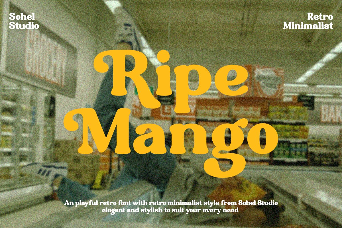 英文字体：复古优雅怀旧氛围衬线海报杂志封面字体 Ripe Mango - Retro Display Typeface 设计素材 sucaiwan.com