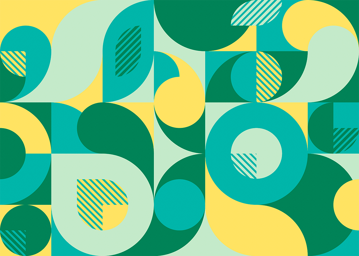 几何形状包豪斯图案背景 Bauhaus Patterns with Geometric Shapes 图片素材 sucaiwan.com