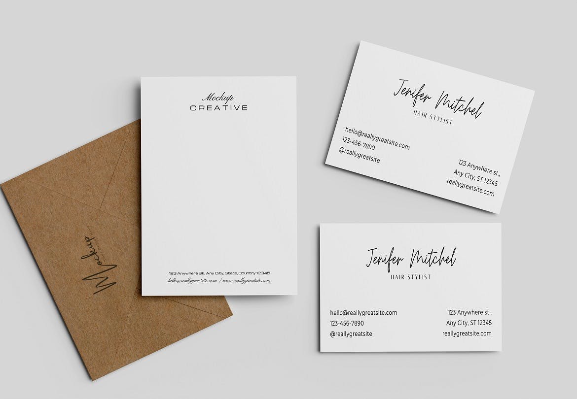 个性化C6信封样机模板 C6 Envelope Mockups 样机素材 sucaiwan.com