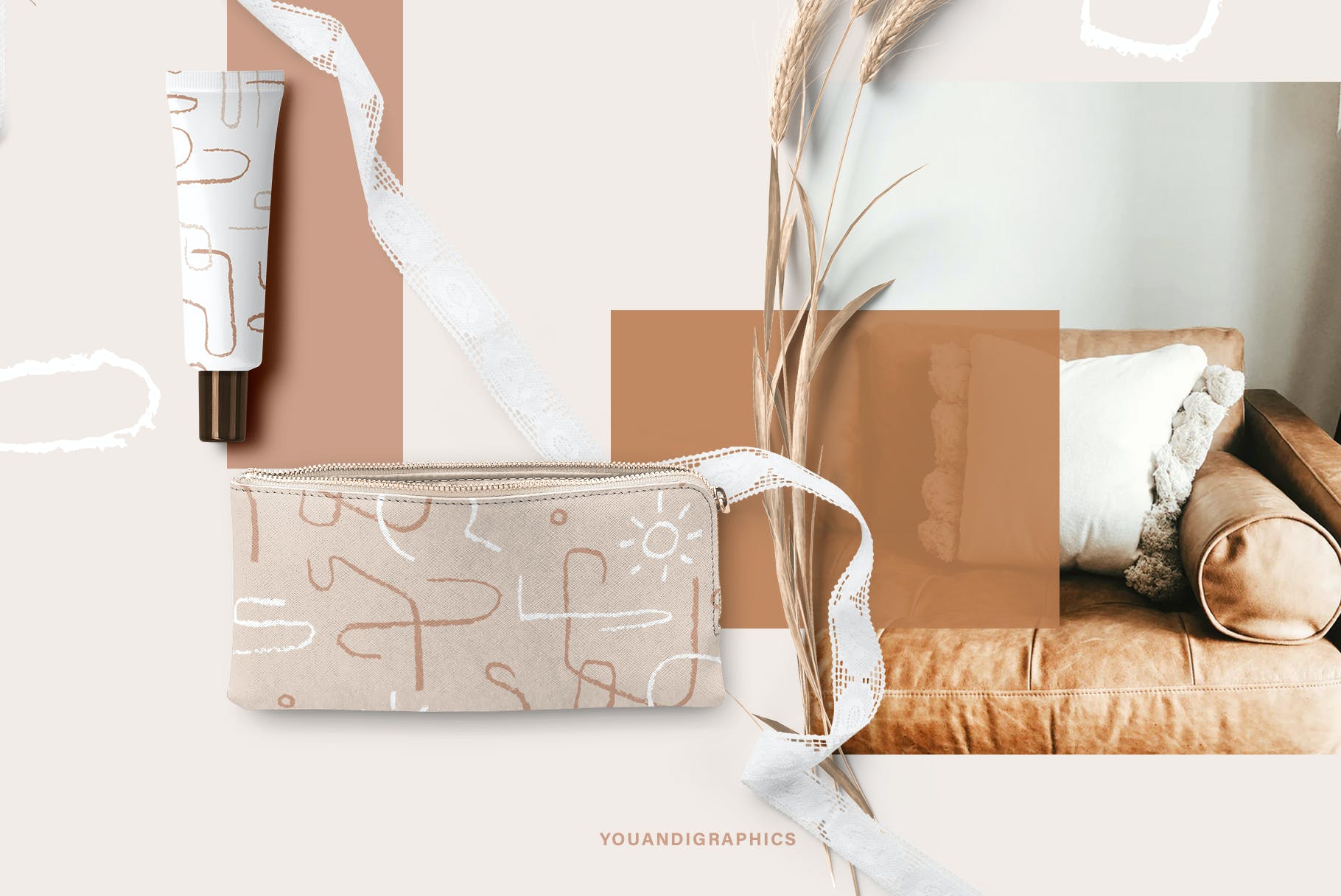 抽象波西米亚风图案素材 Abstract Boho Patterns 图片素材 sucaiwan.com