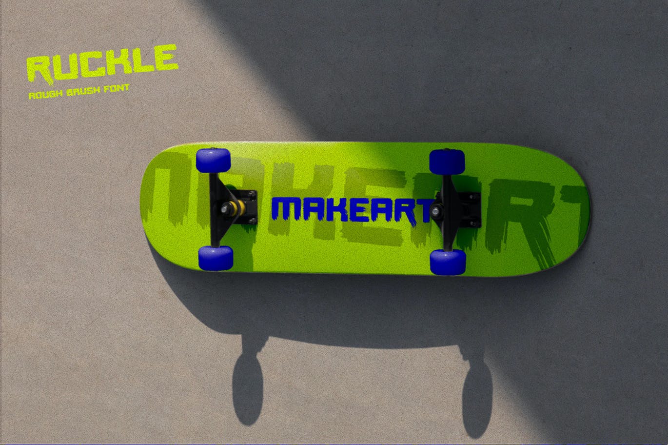 质感自然的粗体笔刷字体素材 RUCKLE – Rough Brush Font 设计素材 sucaiwan.com