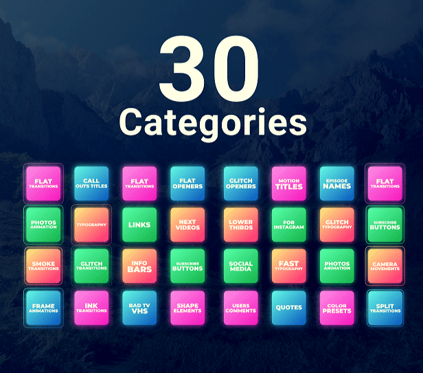 FCPX插件：1000个视频包装文字标题字幕条指示线片头开场无缝转场预设 插件预设 sucaiwan.com