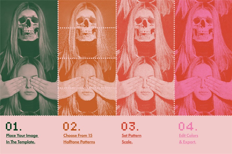 半调潮流时尚复古流行半色调图像特效样机素材国外PSD设计模板 Halftone Zine Machine PSD Action . 第3张-素材湾丨精选海外优质设计素材资源 半调潮流时尚复古流行半色调图像特效样机素材国外PSD设计模板 Halftone Zine Machine PSD Action . sucaiwan.com