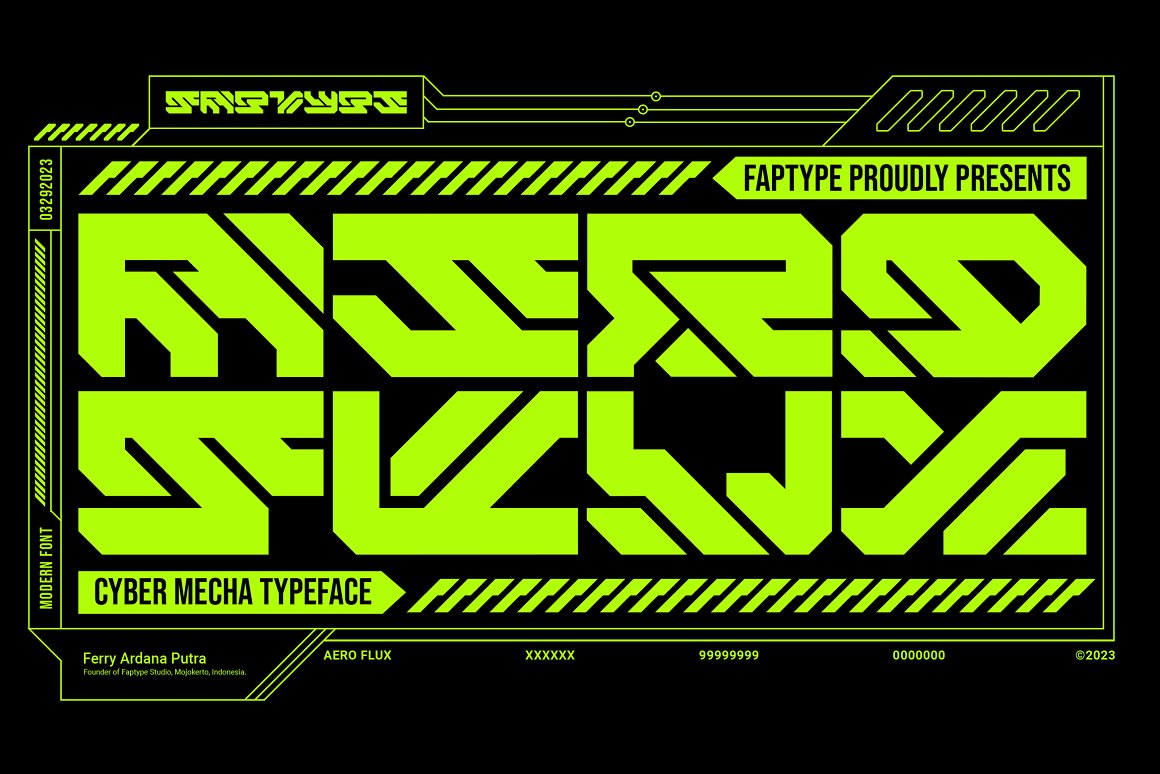未来工业机械赛博科幻机甲海报标题LOGO设计英文字体安装包 Aero Flux | Modern Cyber Mecha Font 设计素材 第6张-素材湾丨精选海外优质设计素材资源 未来工业机械赛博科幻机甲海报标题LOGO设计英文字体安装包 Aero Flux | Modern Cyber Mecha Font 设计素材 sucaiwan.com