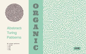 抽象无缝迷宫图案背景 Organic Turing Patterns