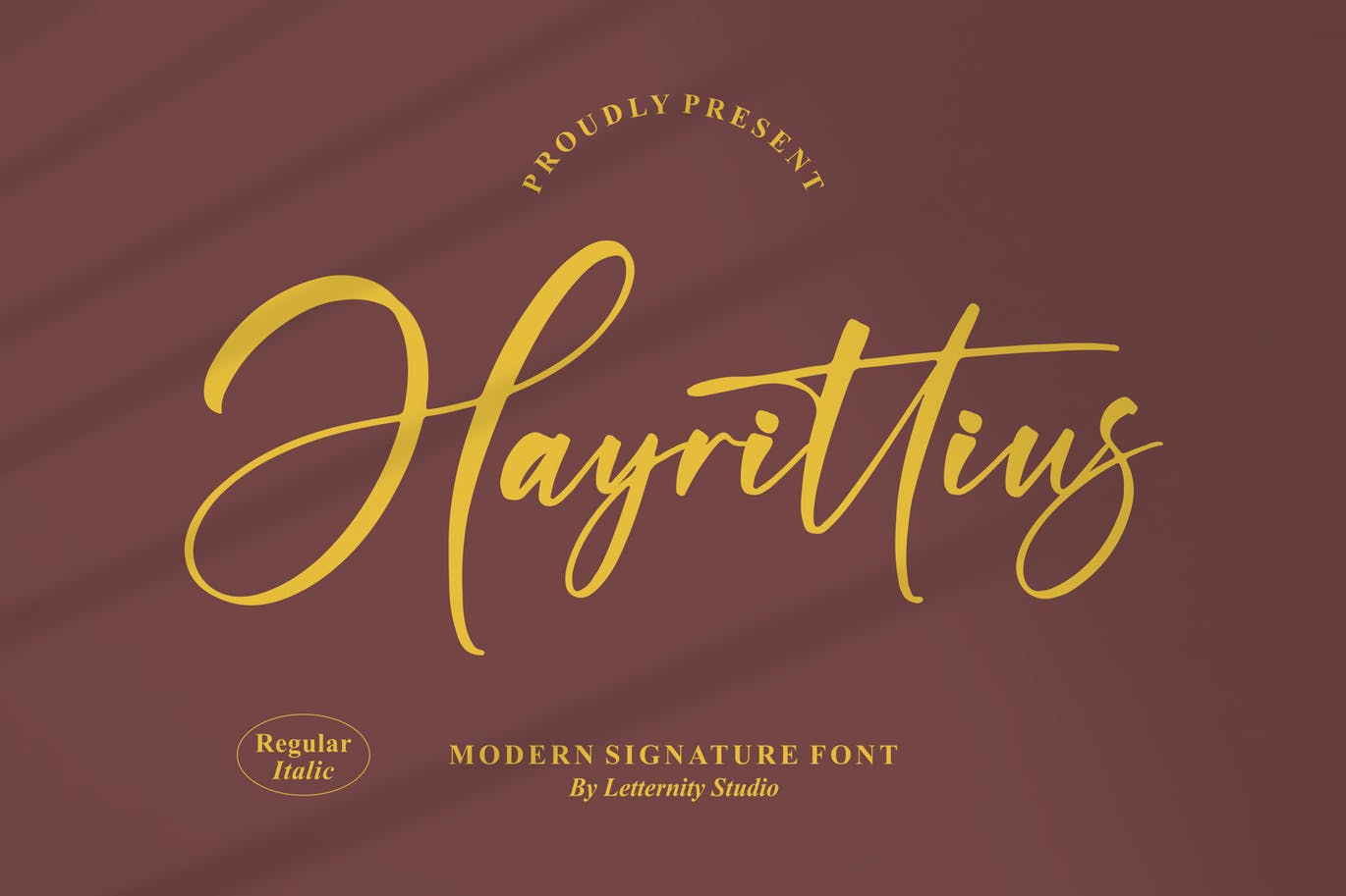 艺术个性签名字体素材 Hayrittius Signature Font 设计素材 sucaiwan.com