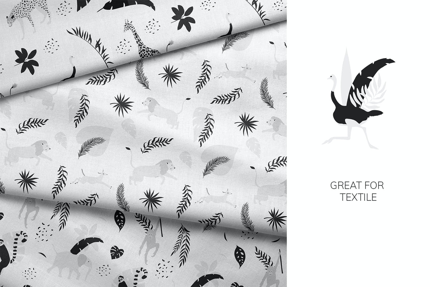 热带图案和动物剪贴画 Tropical patterns & animals clipart 图片素材 sucaiwan.com