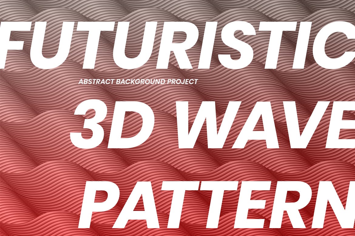 未来派3D渐变波浪图案背景 Futureristic 3D Wave Pattern 图片素材 sucaiwan.com