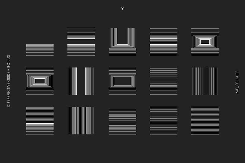 30个透视网格矢量素材，AI源文件 图片素材 sucaiwan.com
