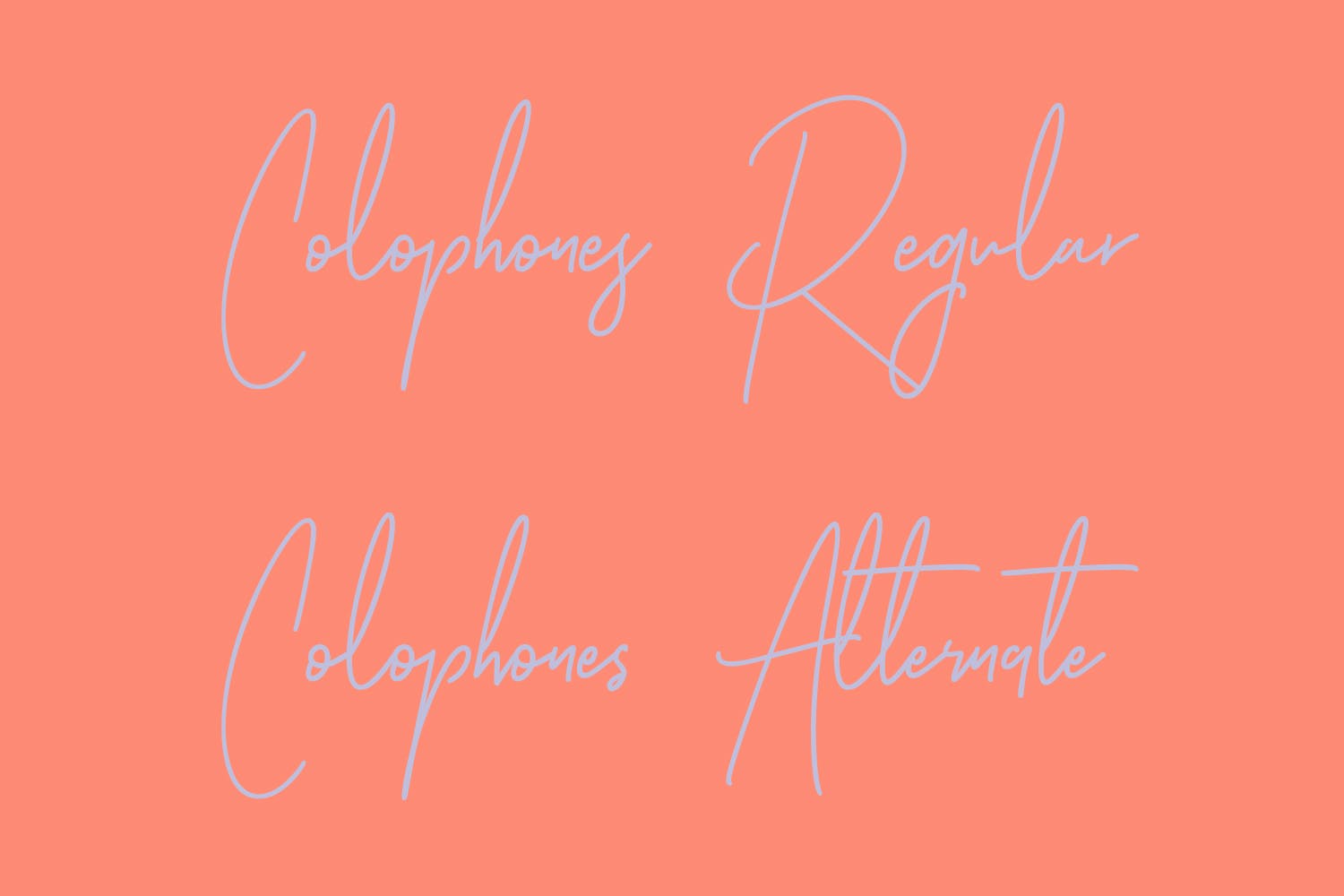 签名脚本英文书法字体 Colophones Signature Script Calligraphy Font 设计素材 sucaiwan.com