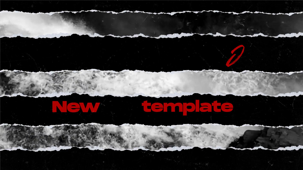 PR模板：新潮撕纸运动踩踏故障快闪预告短片 . sucaiwan.com