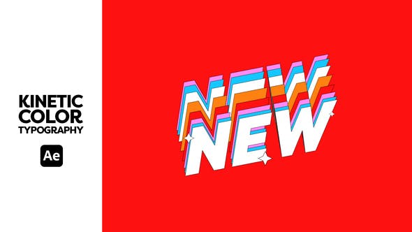 AE模板：彩色动力学文字标题排版动画包 插件预设 sucaiwan.com