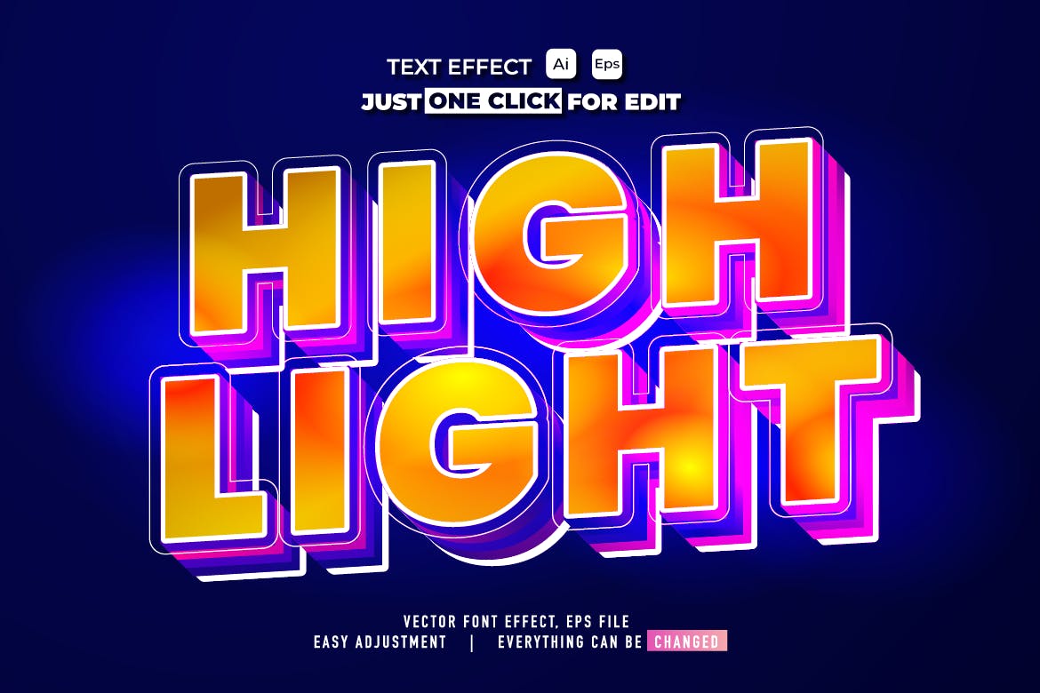 3D分层立体矢量文本/文字效果样式素材v51 Text Effect Vol 51 插件预设 sucaiwan.com