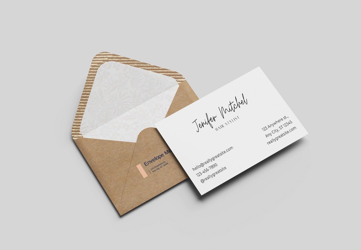 个性化C6信封样机模板 C6 Envelope Mockups 样机素材 sucaiwan.com