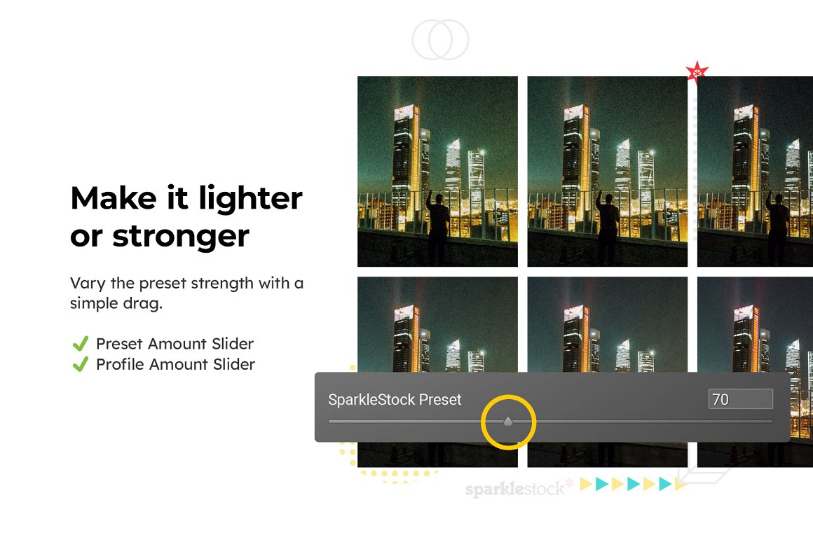 复古夜景胶片摄影电影感情绪人像LR+LUT调色预设 . sucaiwan.com