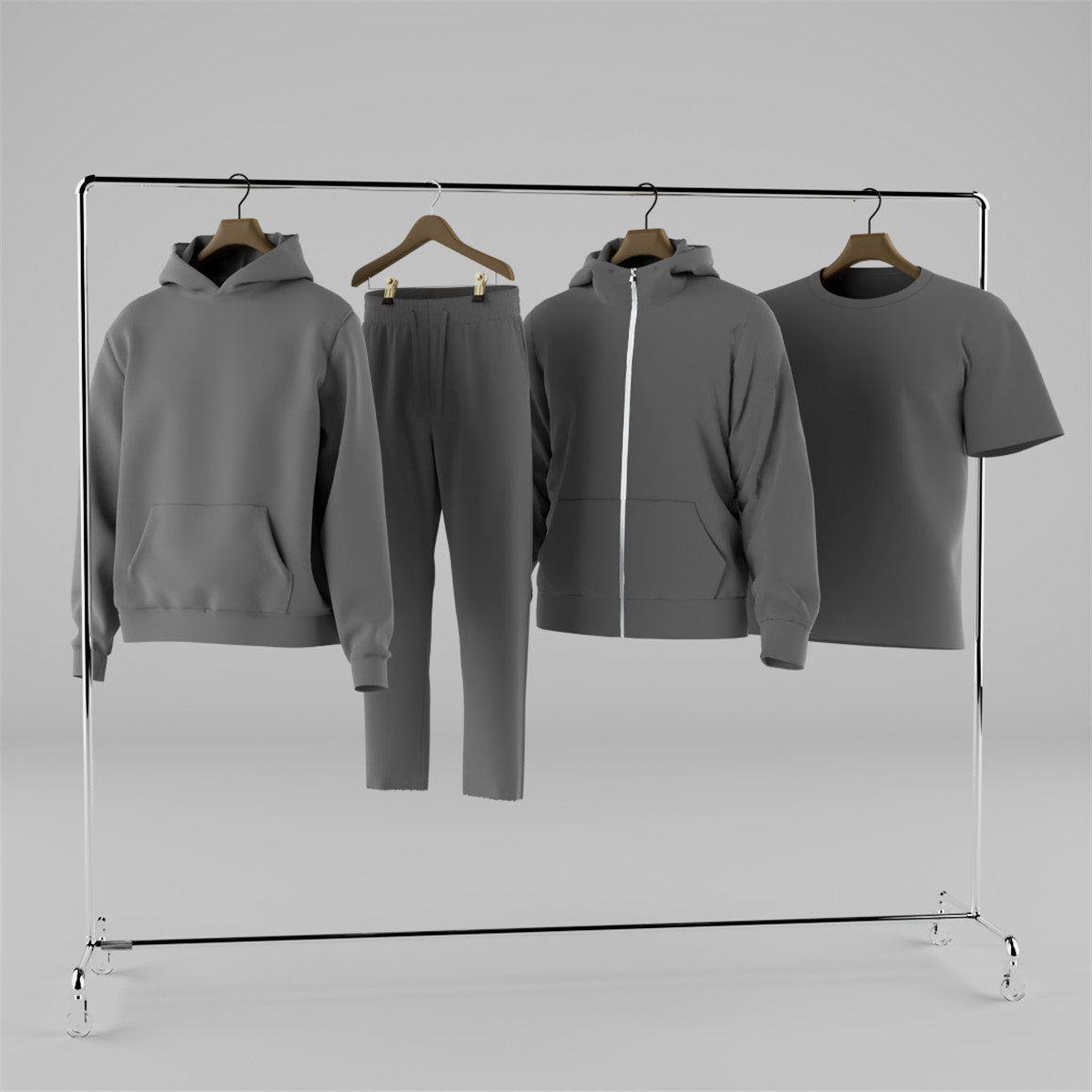 CROMEYARD 逼真高级服饰3D服装展示衣架模型 3D CLOTHING RACK LAYOUT V1 样机素材 第2张-素材湾丨精选海外优质设计素材资源 CROMEYARD 逼真高级服饰3D服装展示衣架模型 3D CLOTHING RACK LAYOUT V1 样机素材 sucaiwan.com