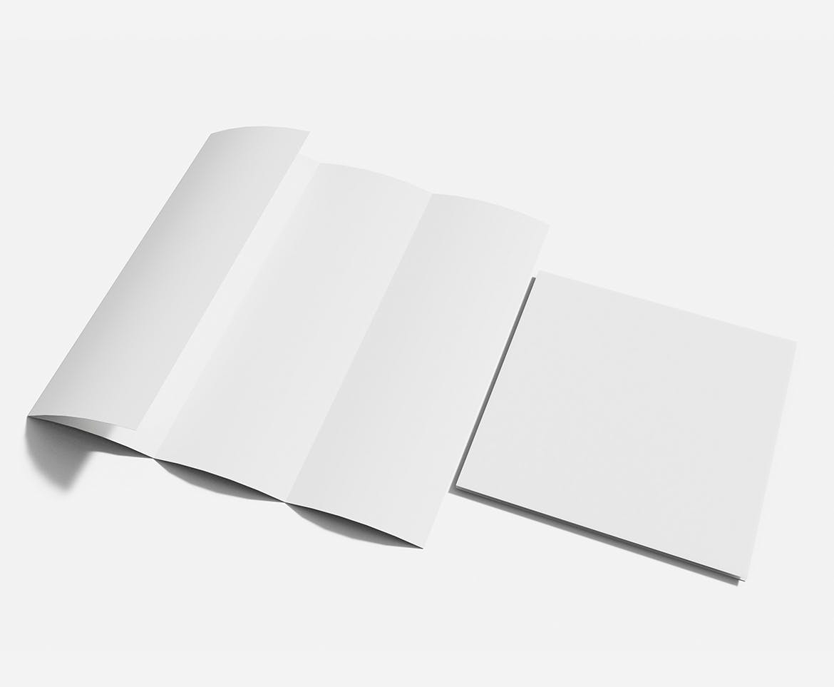 折页时尚杂志宣传册设计样机psd模板v3 Brochure Mockup 样机素材 sucaiwan.com