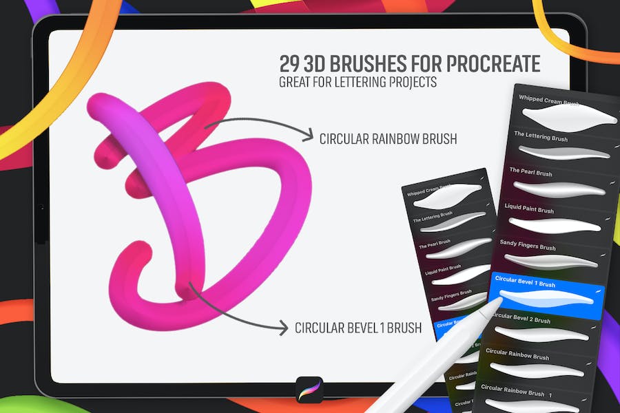 3D效果Procreate笔刷素材 3D Brushes: Procreate 笔刷资源 第4张-素材湾丨精选海外优质设计素材资源 3D效果Procreate笔刷素材 3D Brushes: Procreate 笔刷资源 sucaiwan.com