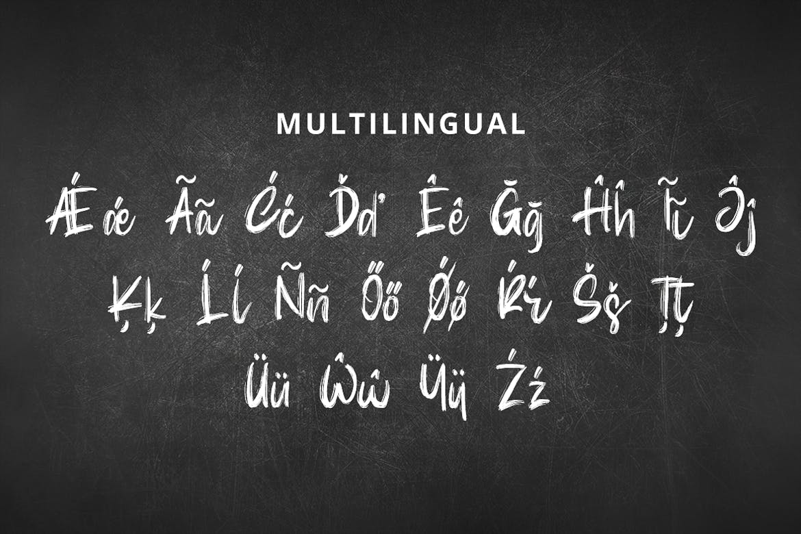 画笔笔刷多线条叠加效果手写字体 Script Brush Font 设计素材 sucaiwan.com
