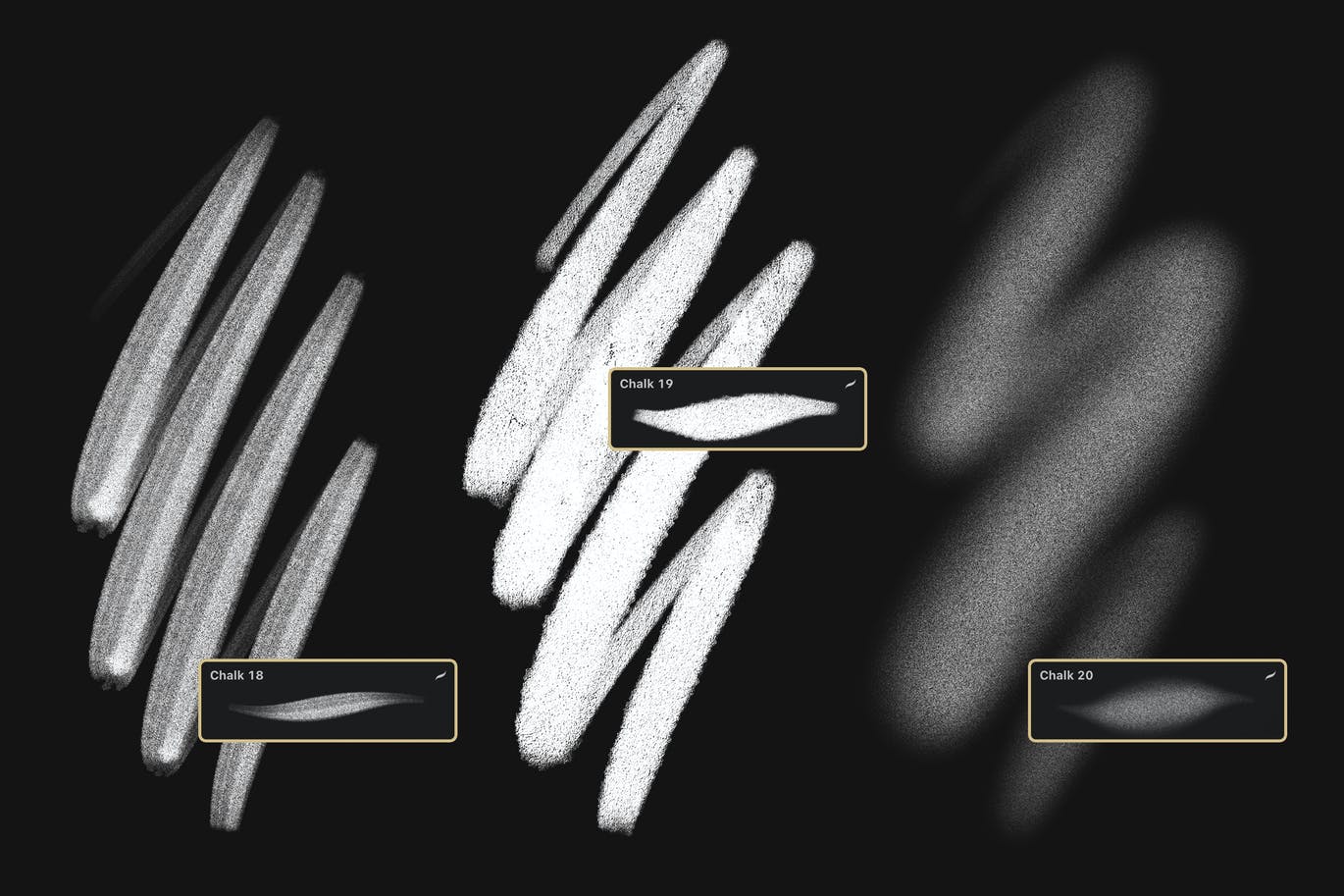 粉笔效果Procreate笔刷素材 Chalk Procreate Brushes 笔刷资源 sucaiwan.com