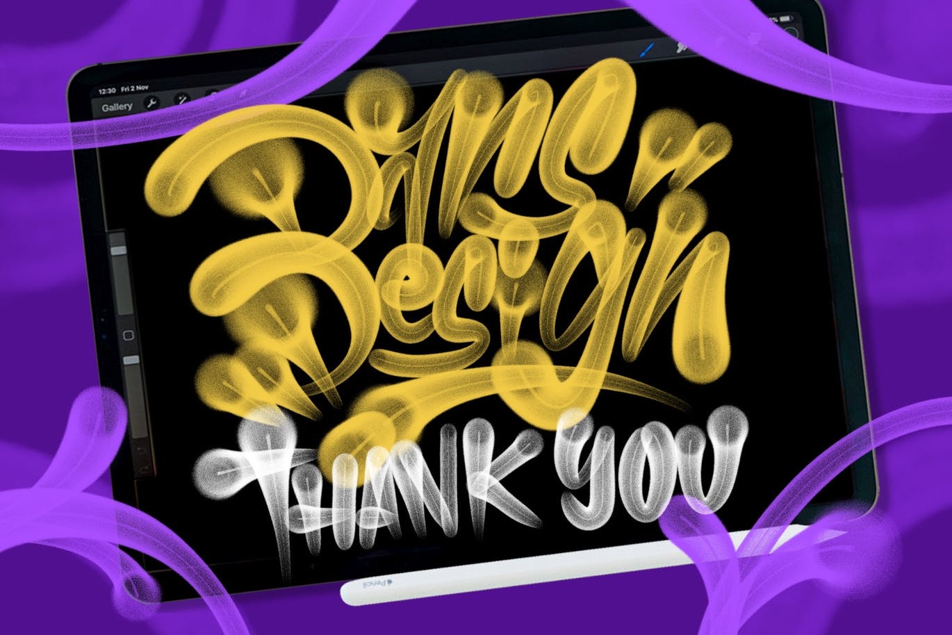 涂鸦3D效果Procreate笔刷素材 Graffiti 3D Procreate Brush 笔刷资源 sucaiwan.com