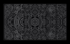 5个线条扑克牌矢量设计素材 5 Playing card vector design