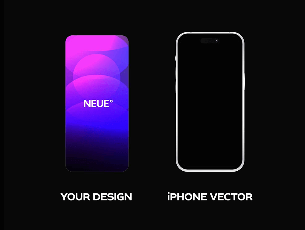 iPhone 14 Pro矢量手机样机 样机素材 sucaiwan.com