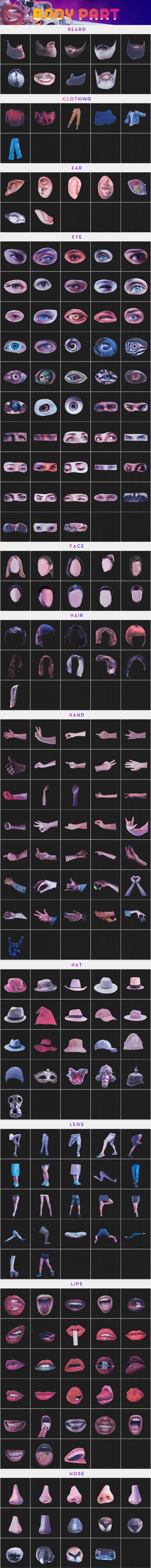 AE脚本:2000个创意拼贴艺术半色调字母五官雕塑杂志手工剪切元素排版折叠定格动画包 Collage Pack . 第7张-素材湾丨精选海外优质设计素材资源 AE脚本:2000个创意拼贴艺术半色调字母五官雕塑杂志手工剪切元素排版折叠定格动画包 Collage Pack . sucaiwan.com