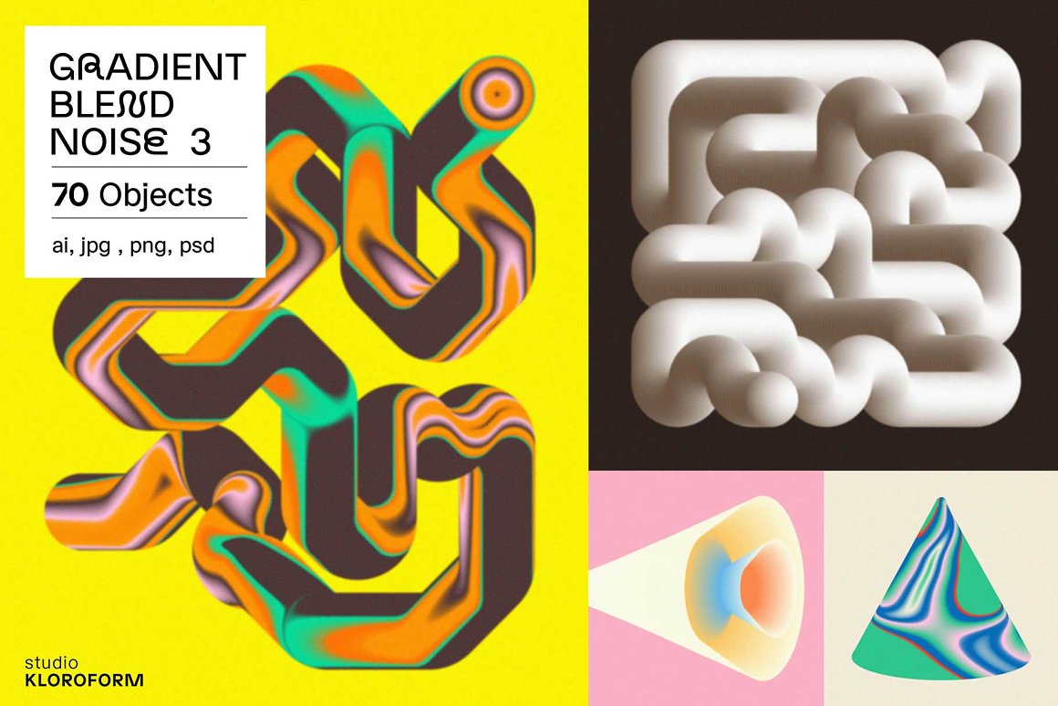 KLOROFORM 70个迷幻时髦动态渐变混合模糊噪点效果海报封面设计元素 Gradient Blend Noise Vol. 3 . 第1张-素材湾丨精选海外优质设计素材资源 KLOROFORM 70个迷幻时髦动态渐变混合模糊噪点效果海报封面设计元素 Gradient Blend Noise Vol. 3 . sucaiwan.com