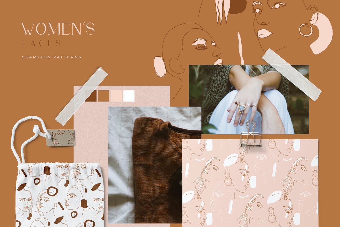 女性主题图案和插画集合 Women Patterns & Illustration Prints 图片素材 sucaiwan.com