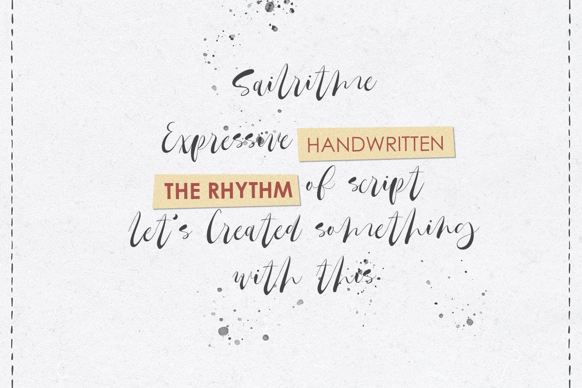 浪漫连笔细线条英文手写字体 Sailritme – Handwritten Script 设计素材 第2张-素材湾丨精选海外优质设计素材资源 浪漫连笔细线条英文手写字体 Sailritme – Handwritten Script 设计素材 sucaiwan.com