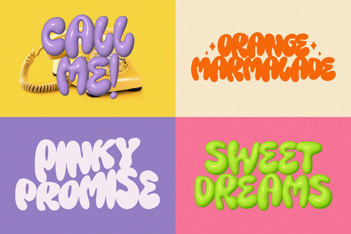 英文字体:趣味卡通圆润胖乎乎y2k气球气泡标题logo设计字体 设计素材 第4张-素材湾丨精选海外优质设计素材资源 英文字体:趣味卡通圆润胖乎乎y2k气球气泡标题logo设计字体 设计素材 sucaiwan.com