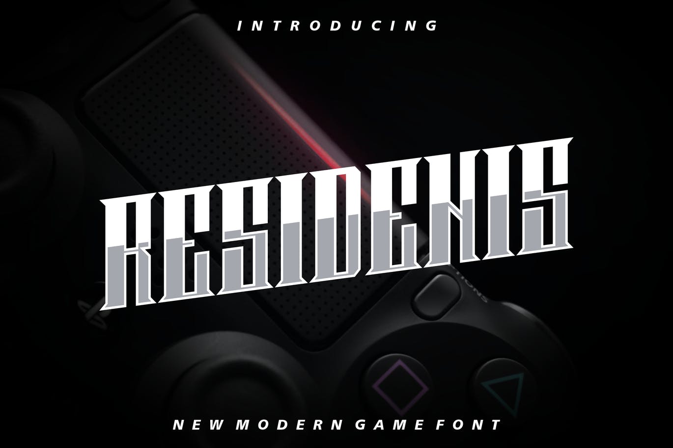 柱子风格粗体显示字体素材 Residenis Font 设计素材 sucaiwan.com