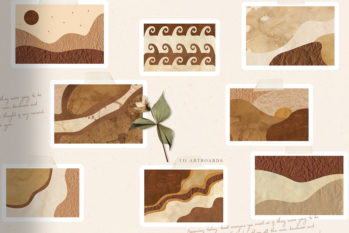 72个咖啡污渍纹理 72 Coffee Grunge Textures 图片素材 sucaiwan.com