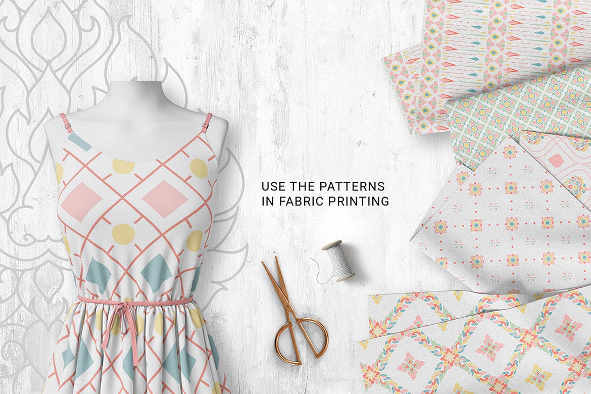 泰国文化无缝图案集合 Thai Patterns Collection 图片素材 sucaiwan.com