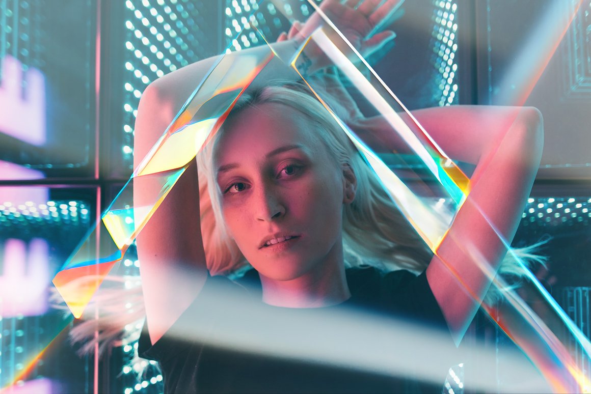 80款逼真漏光水晶玻璃光棱镜反射照片叠加效果背景图片设计素材 . sucaiwan.com