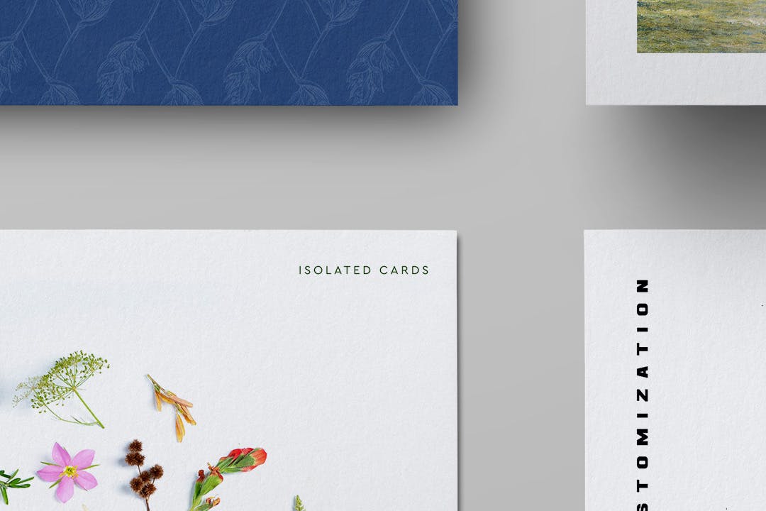 5 x 5″尖锐&圆角卡片样机psd模板 5 x 5″ Card Mockup Sharp Rounded Corners 样机素材 sucaiwan.com