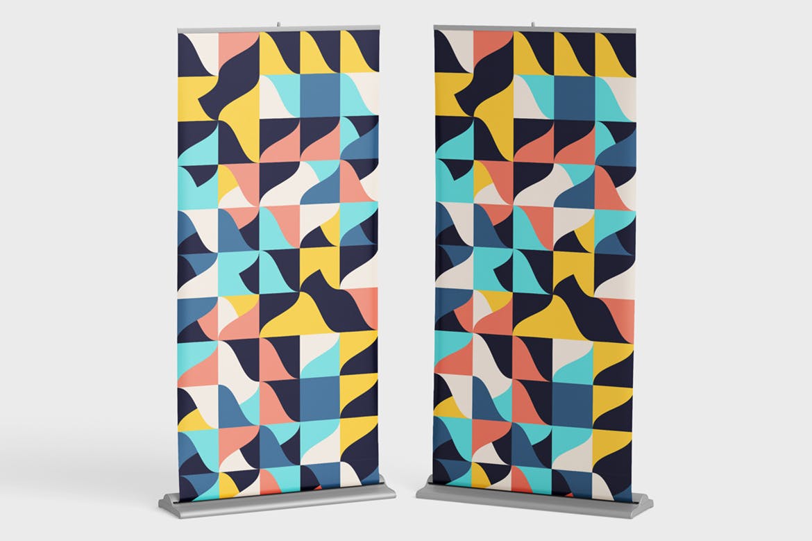 40个几何彩色艺术图案包v1 40 Geometric Colorful Art Patterns Pack 001 图片素材 sucaiwan.com