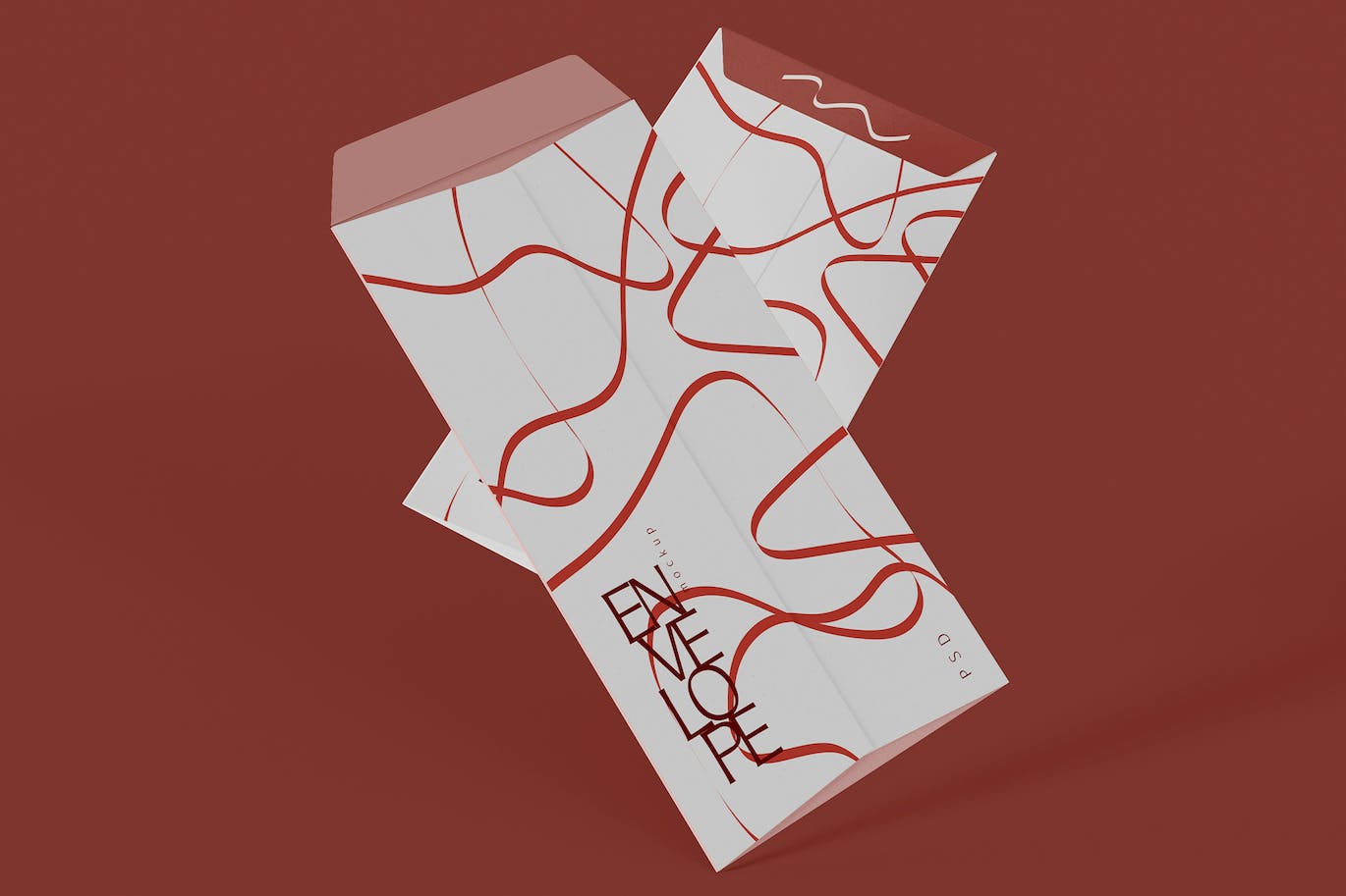 邮件信封设计展示样机图psd模板v3 Envelopes Mockup 样机素材 sucaiwan.com