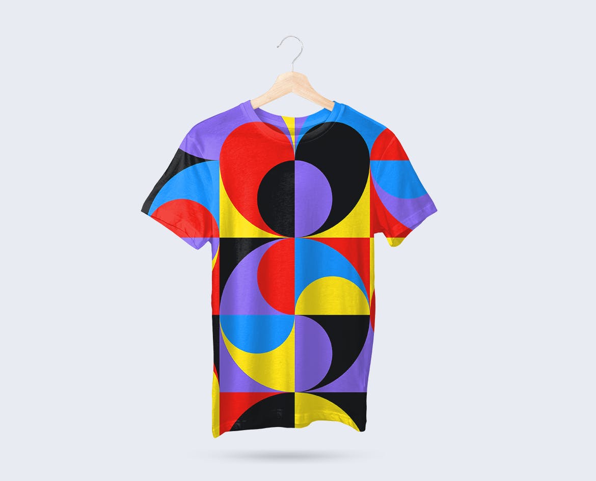包豪斯风格圆圈背景 Background Circles Bauhaus Style 图片素材 sucaiwan.com