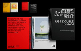 螺旋活页记事本设计样机模板 Notepad Mockup