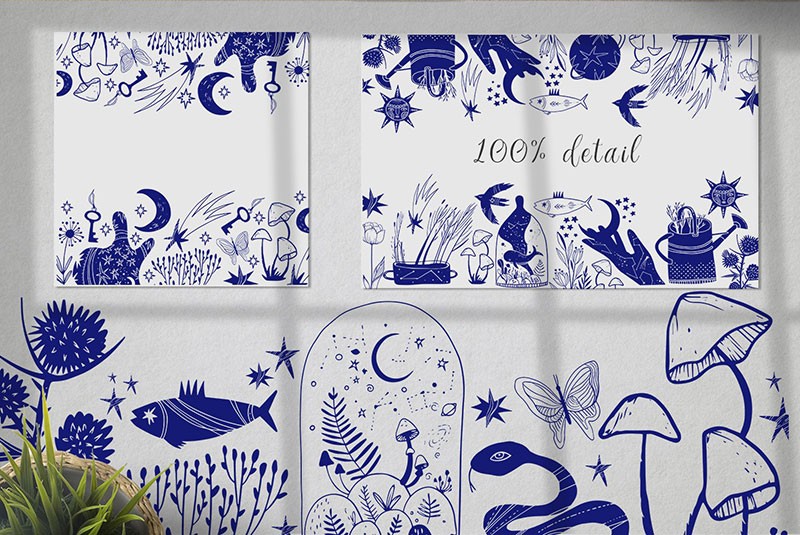 173个北欧ins风矢量无缝图案素材AI PNG格式 图片素材 sucaiwan.com