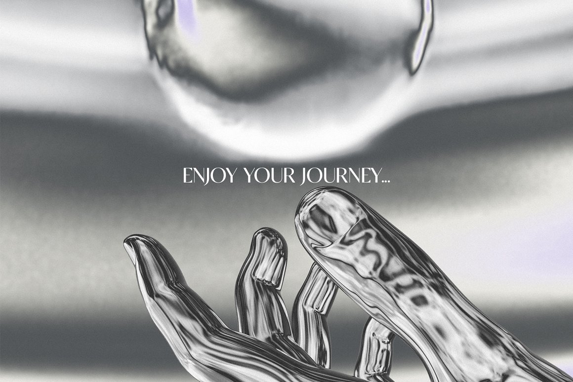 Natdzho 孟菲斯风3D金属立体形状雕塑颗粒状渐变海报封面背景素材包 Welcome to Wonderland 图片素材 sucaiwan.com