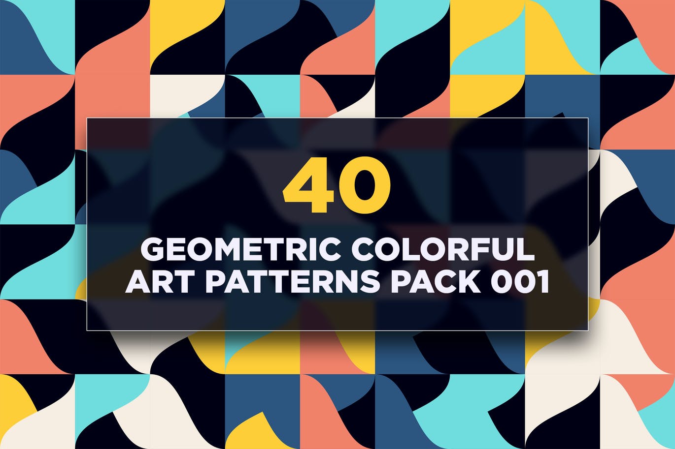 40个几何彩色艺术图案包v1 40 Geometric Colorful Art Patterns Pack 001 图片素材 sucaiwan.com