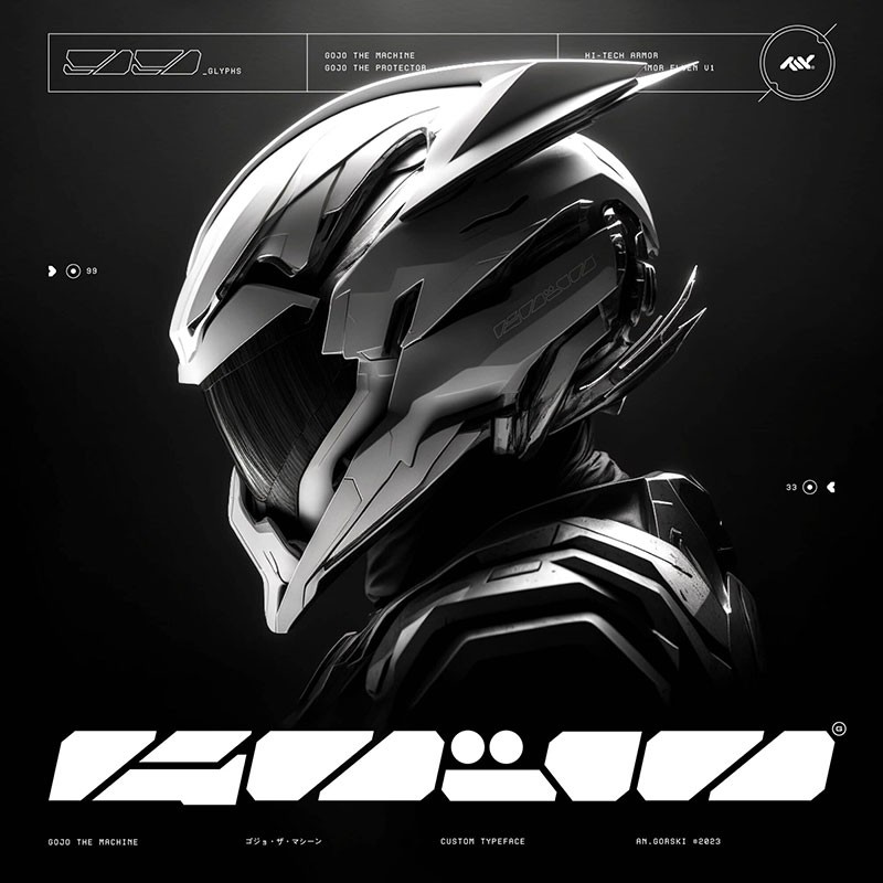22款未来感科幻机甲风格的英文字体合集 设计素材 sucaiwan.com