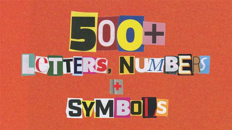 500多种拼贴艺术美学杂志报纸手工剪裁字母数字符号背景免扣PNG+视频素材包 Sickboat Magazine Cut Out Letters PNG + Animations 影视音频 sucaiwan.com